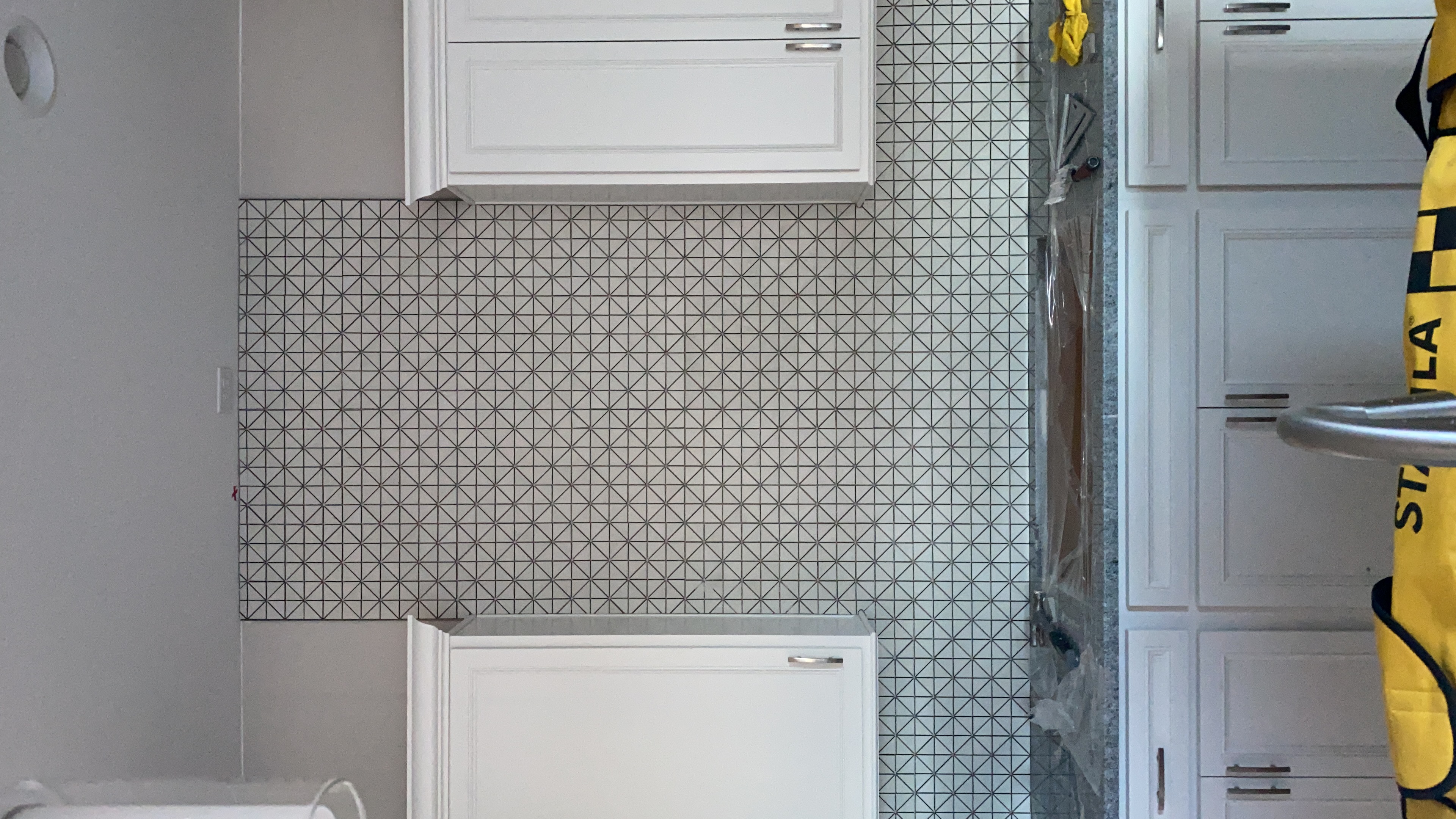 Kitchen backsplash installation